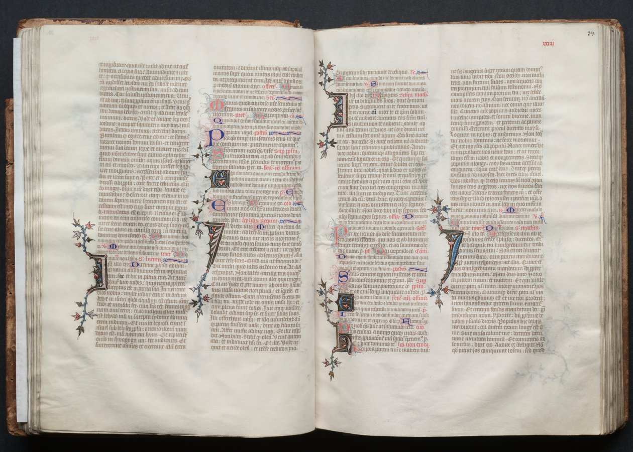 Le Missel de Gotha : Fol. 33v, Texte, c. 1375 - Master of the Boqueteaux