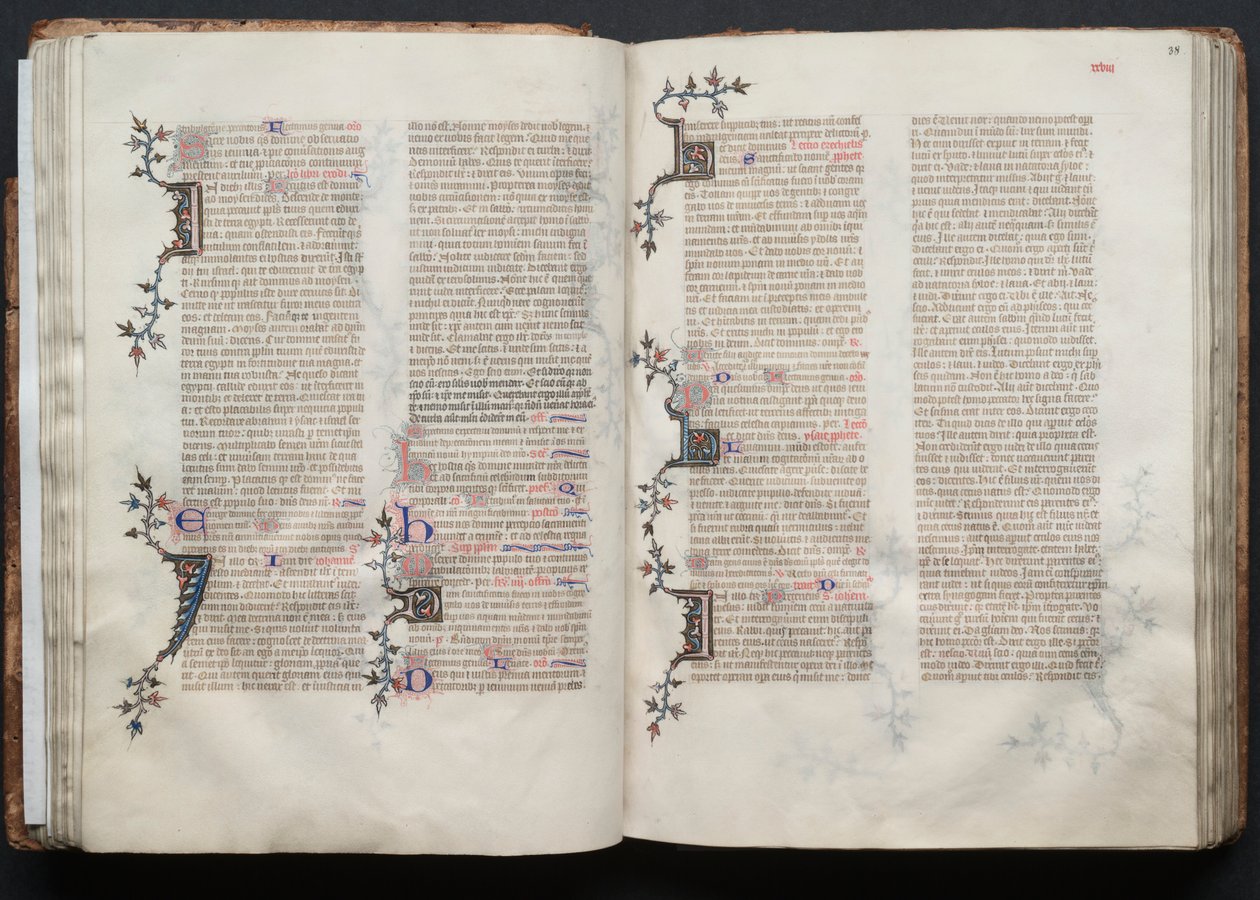 Le Missel de Gotha: Fol. 38r, Texte, vers 1375 - Master of the Boqueteaux