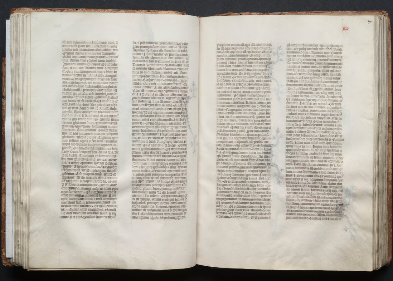 Le Missel de Gotha : Fol. 45r, Texte, vers 1375 - Master of the Boqueteaux