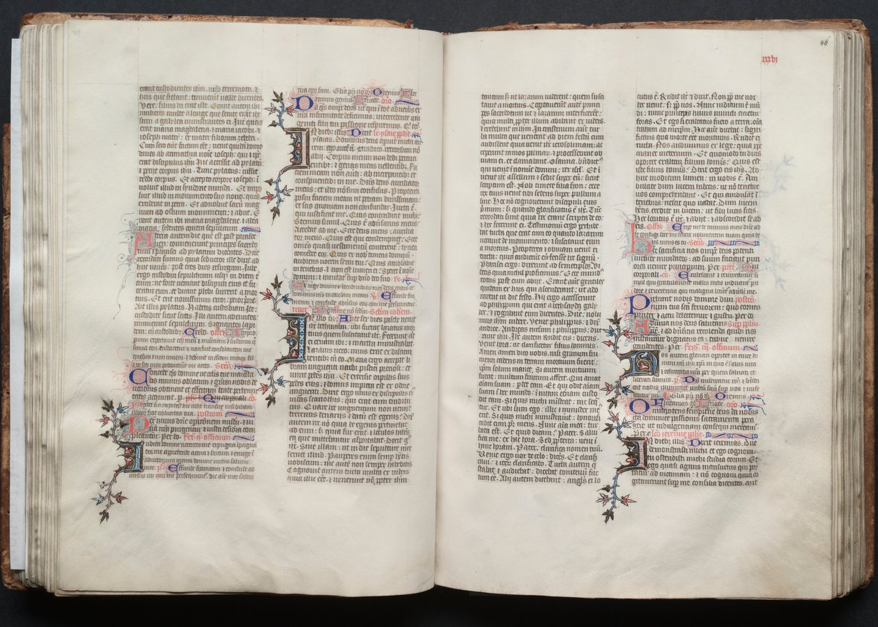 Le Missel de Gotha : Fol. 45v, Texte, c. 1375 - Master of the Boqueteaux