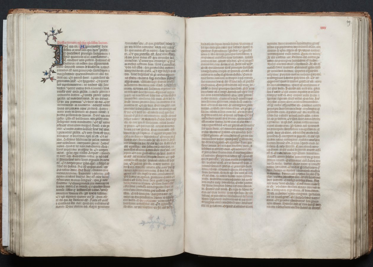 Le Missel de Gotha : Fol. 48v, Texte, c. 1375 - Master of the Boqueteaux