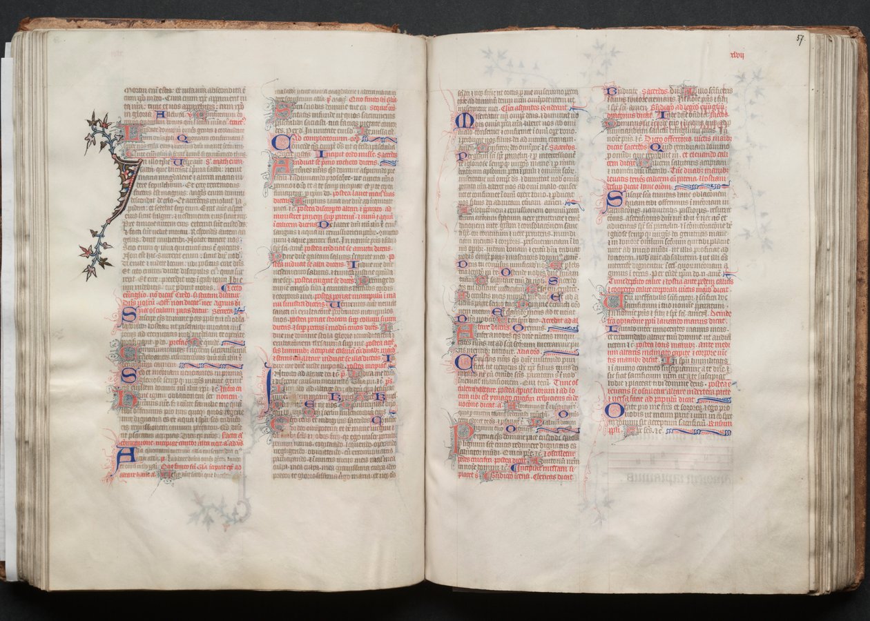 Le Missel de Gotha : Fol. 56v, Texte - Master of the Boqueteaux