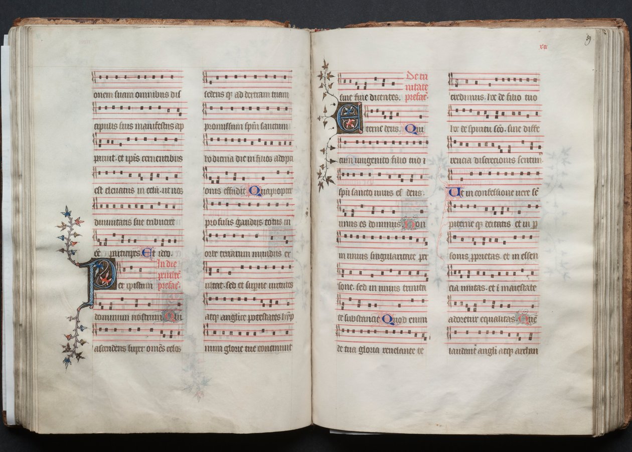Le Missel de Gotha : Fol. 59r, Texte, c. 1375 - Master of the Boqueteaux