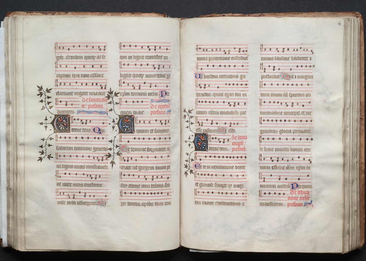 Le Missel de Gotha: Fol. 59v, Texte, vers 1375 - Master of the Boqueteaux
