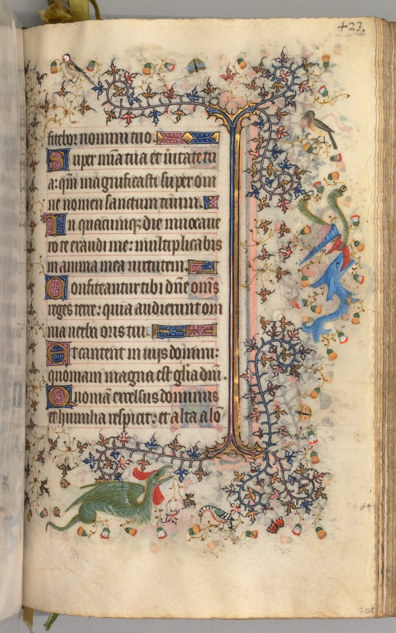 Heures de Charles le Noble, roi de Navarre 1361-1425 : fol. 206r, Texte, vers 1405 - Master of the Brussels Initials and Associates