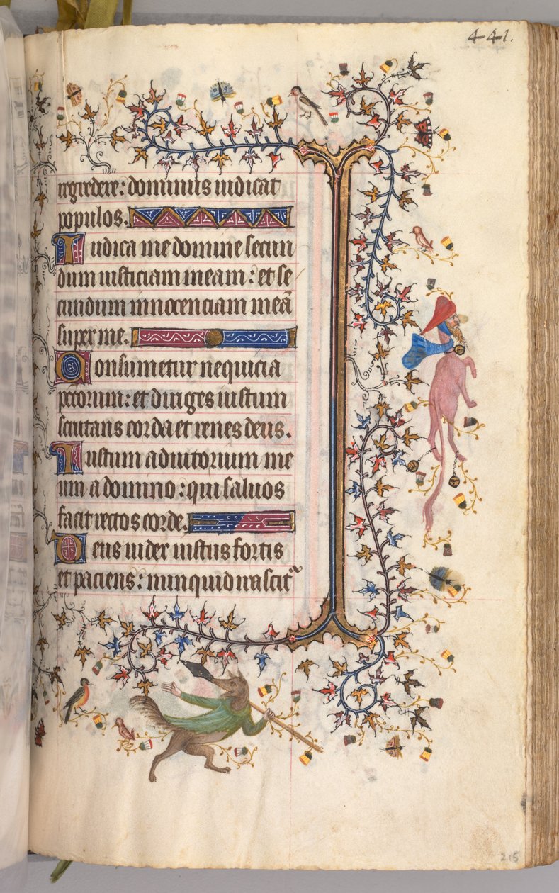 Heures de Charles le Noble, Roi de Navarre 1361-1425 : fol. 215r, Texte, vers 1405 - Master of the Brussels Initials and Associates