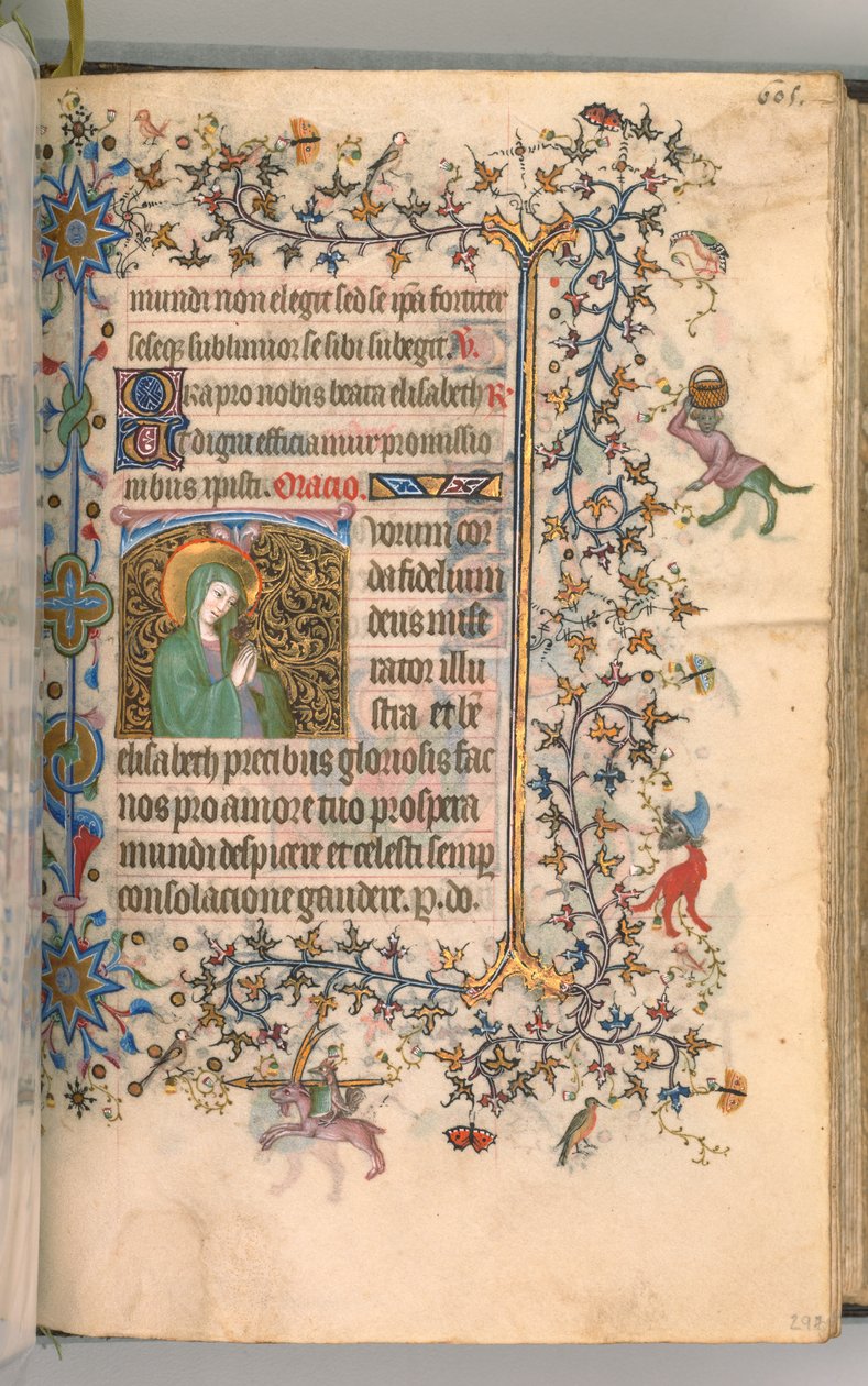 Heures de Charles le Noble, roi de Navarre 1361-1425, fol. 297r, Sainte Élisabeth, vers 1405 - Master of the Brussels Initials and Associates