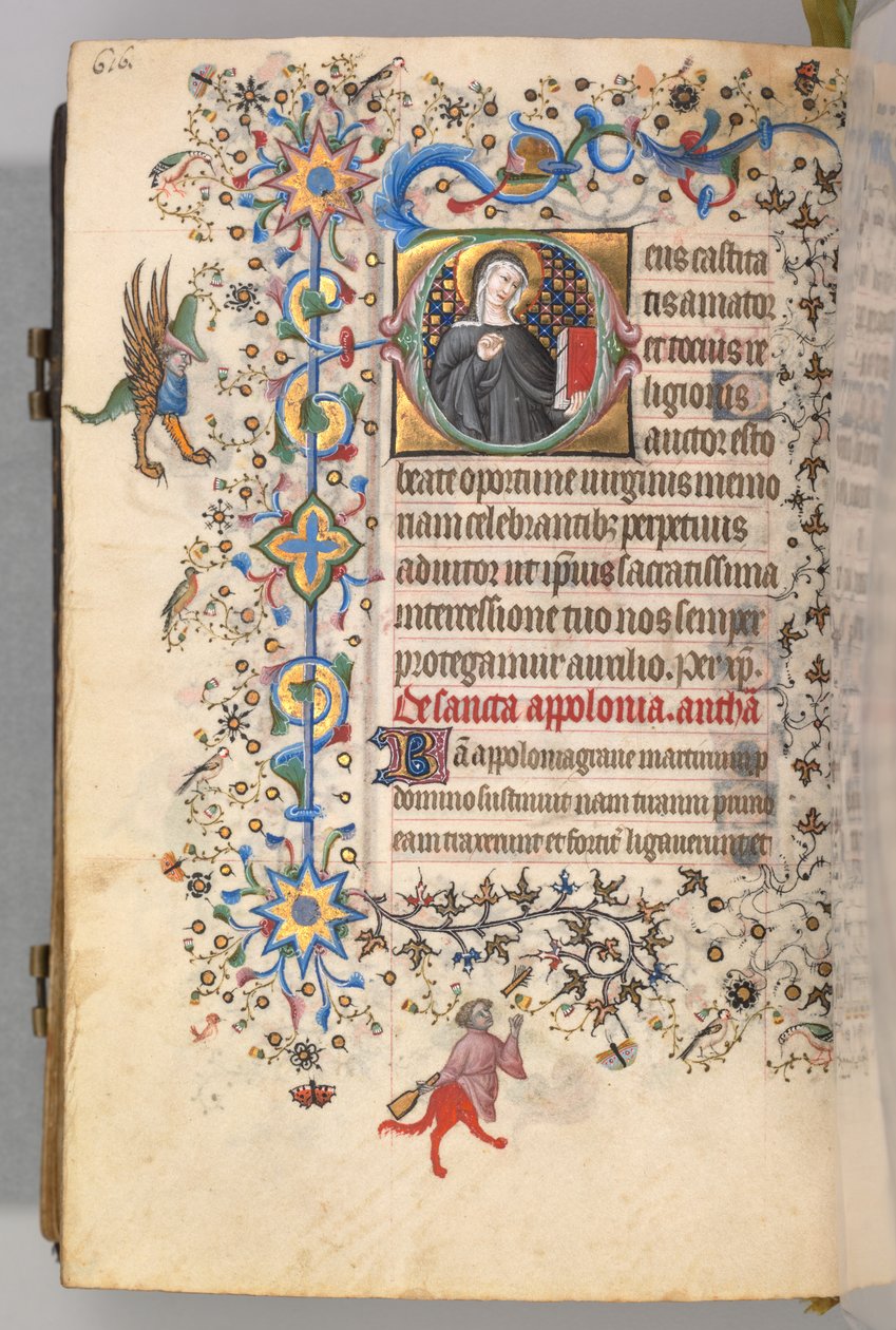 Heures de Charles le Noble, Roi de Navarre 1361-1425, fol. 302v, Sainte Opportune, vers 1405 - Master of the Brussels Initials and Associates