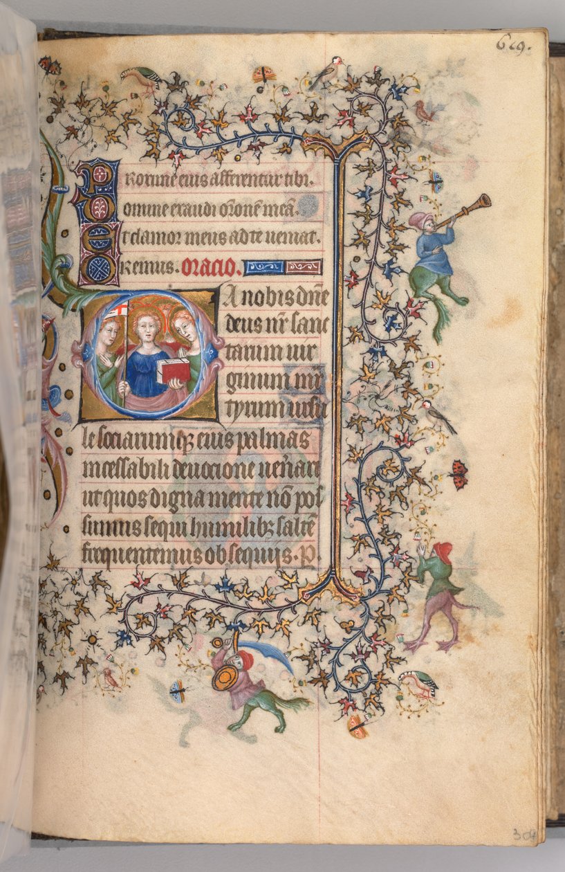 Heures de Charles le Noble, roi de Navarre 1361-1425, fol. 303r, Les Vierges martyres, vers 1405 - Master of the Brussels Initials and Associates