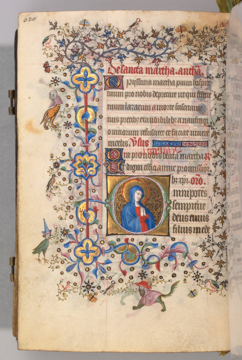 Heures de Charles le Noble, roi de Navarre 1361-1425, fol. 304v, Sainte Marthe, c. 1405 - Master of the Brussels Initials and Associates