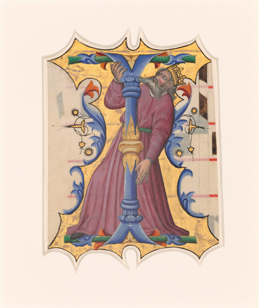 Initiale I avec David - Master of the Cypresses