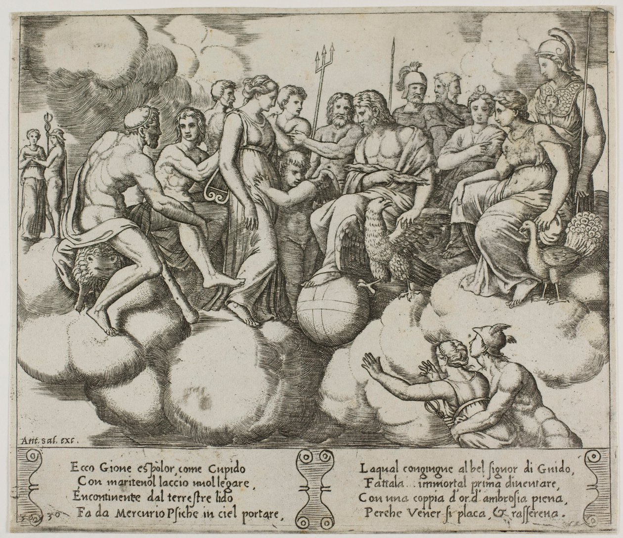 Vénus et Cupidon plaidant leur cause devant Jupiter et d