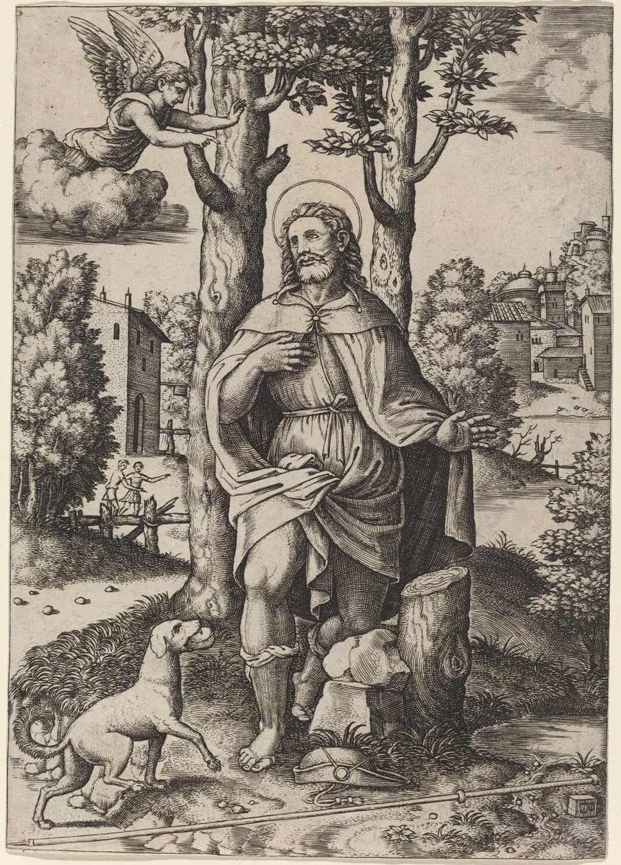 Saint Roch - Master of the Die after Follower of Raphael