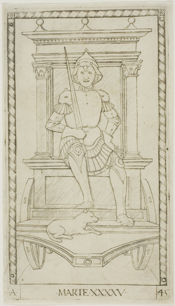 Mars, planche 45 de Planètes et Sphères - Master of the E Series Tarocchi