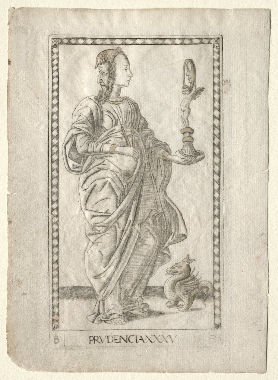 Prudence (de la série Tarocchi, B: Principes Cosmiques & Vertus, #35) - Master of the E Series Tarocchi