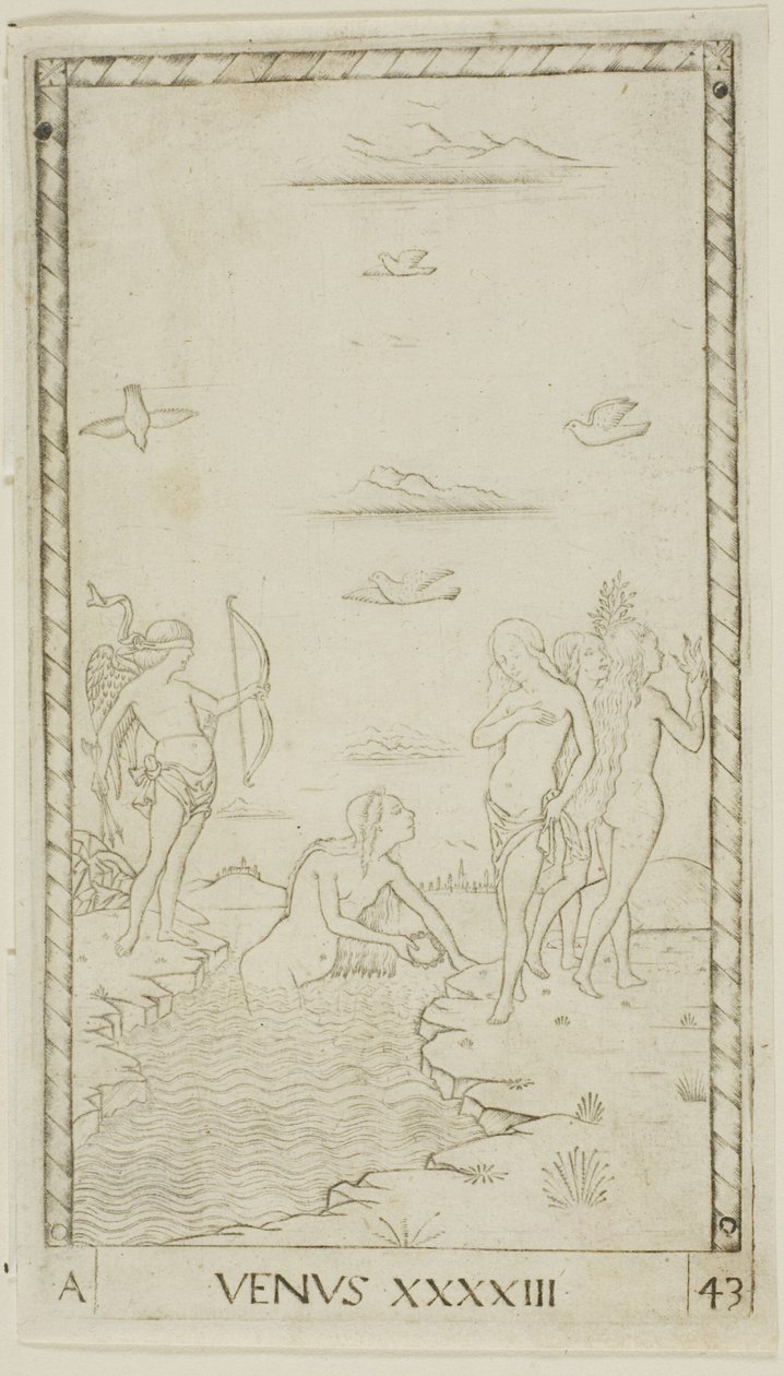 Vénus, planche 43 de Planètes et Sphères - Master of the E Series Tarocchi