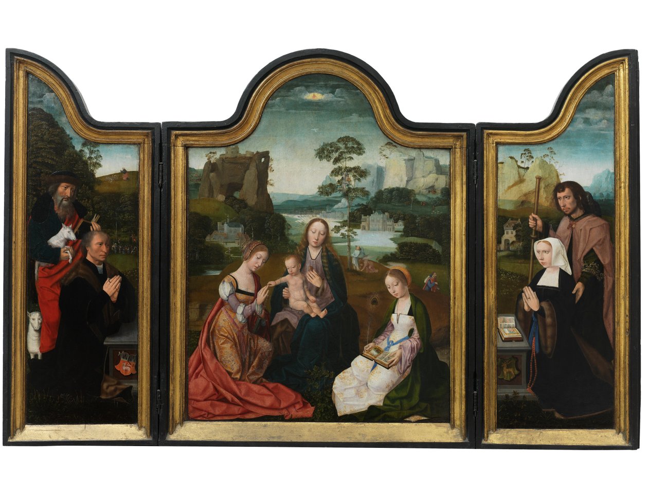 Vierge et Enfant avec Sainte Catherine et Sainte Barbara, vers 1520-25 - Master of the Holy Blood