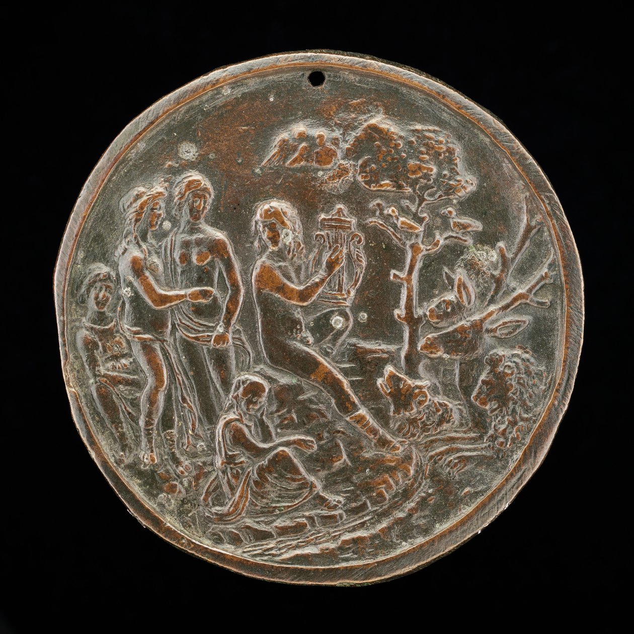 Orphée jouant pour les animaux, quatrième quart du 15e siècle - Master of the Orpheus Legend