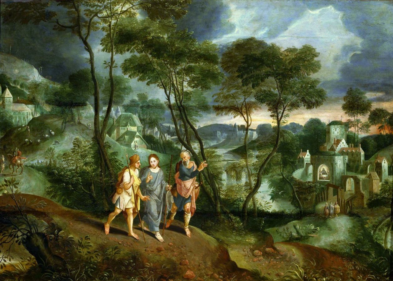 Le Christ avec les disciples sur le chemin d