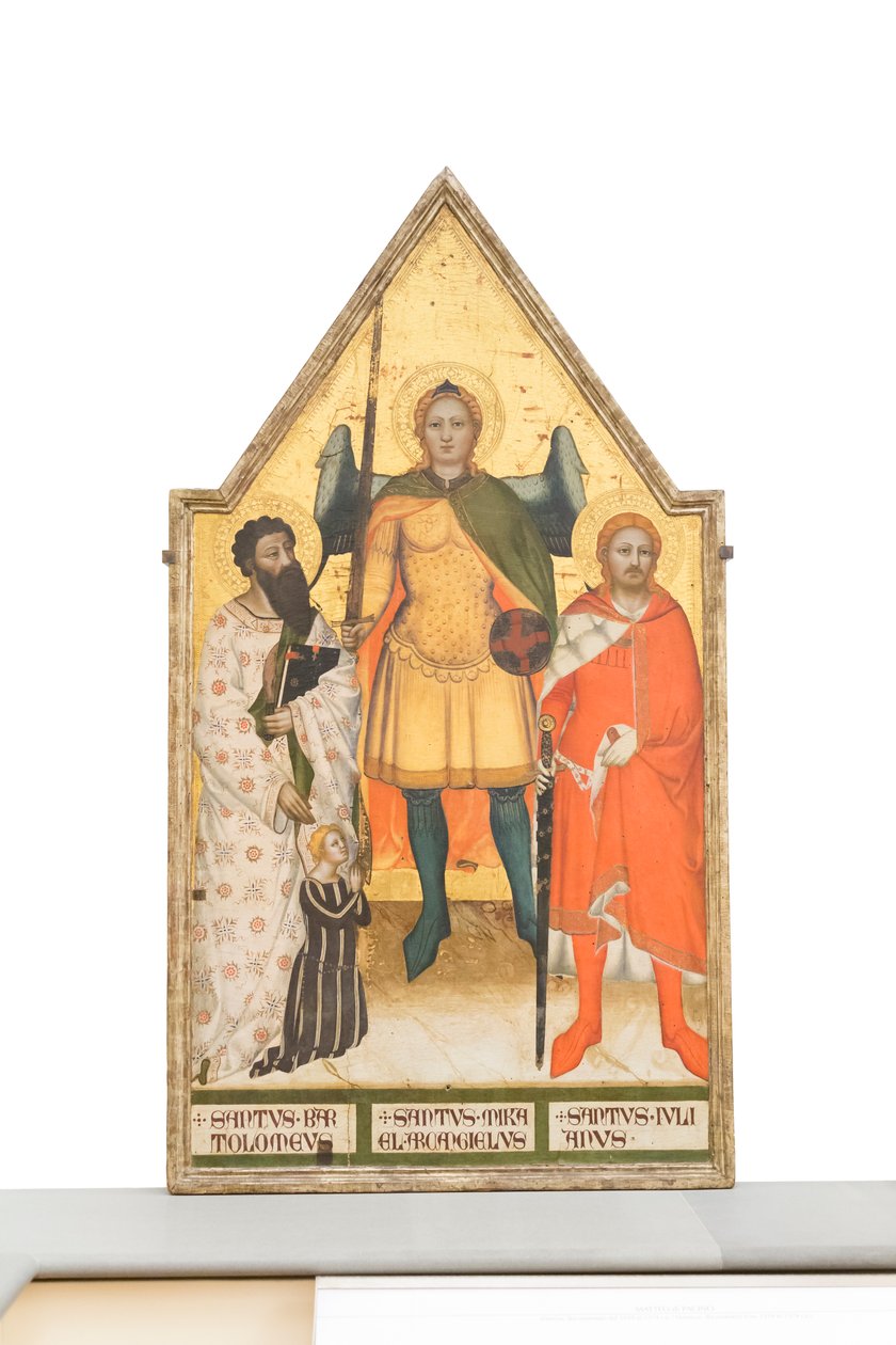 Saint Michel archange, Barthélemy, Julien et le donateur, vers 1360-1365 (panneau) - Master of the Rinuccini Chapel