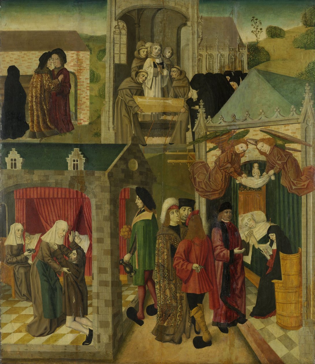 Sainte Elisabeth de Hongrie soigne les malades à Marburg - Master of the St Elizabeth Panels