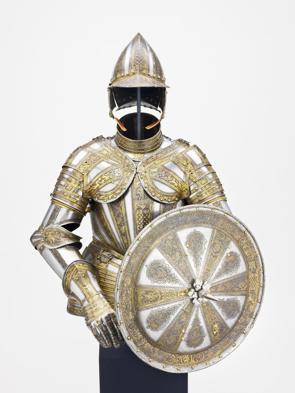 Demi-armure et targe pour service à pied, vers 1600 - Master of the sign of the