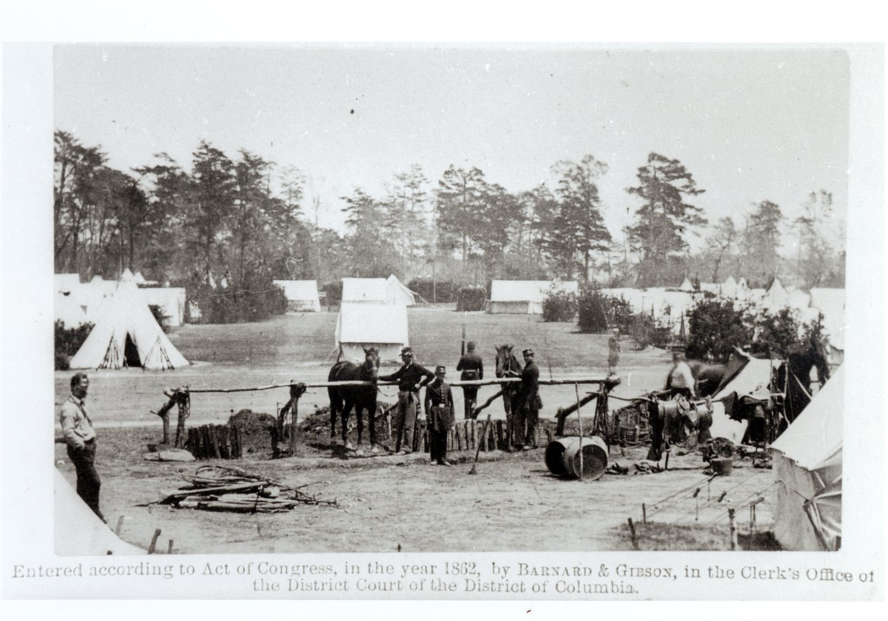 Quartier général yankee, camp Whinfield, 3 mai 1862 - Mathew B. Brady