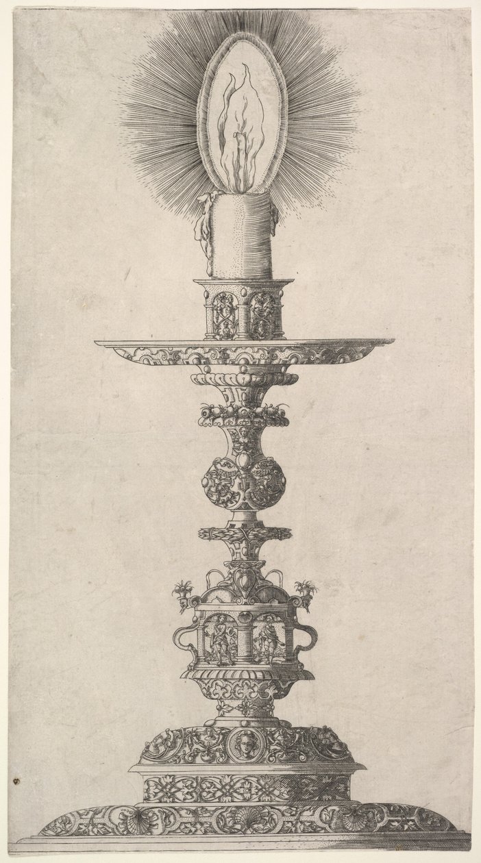 Chandelier avec bougie allumée de: Insigne Ac Plane Novum Opus Cratero graphicum - Mathias Zundt