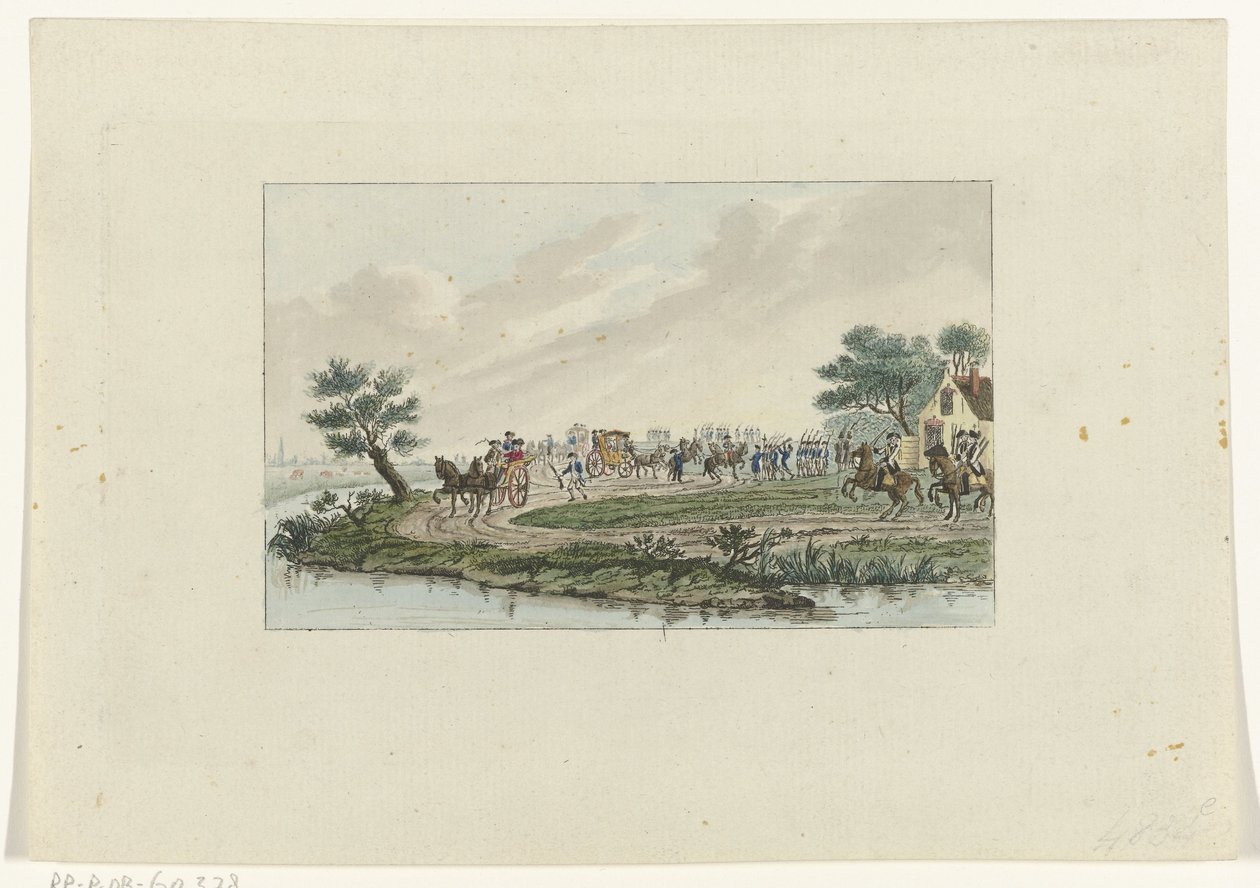 Arrestation de la princesse à Goejanverwellesluis, 1787 - Mathias de Sallieth