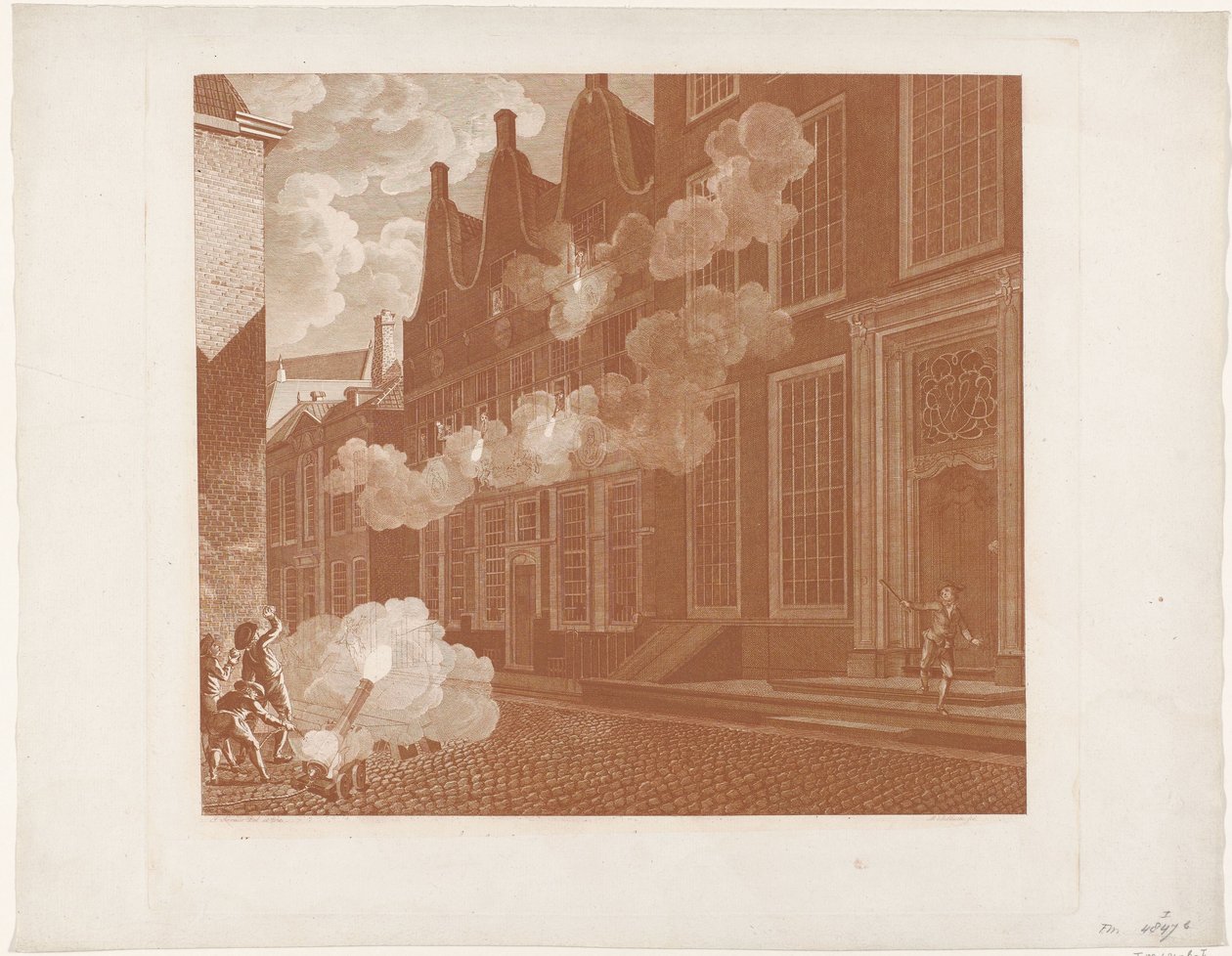 Bombardement de la maison de Lucas van Steveninck, 1787 - Mathias de Sallieth