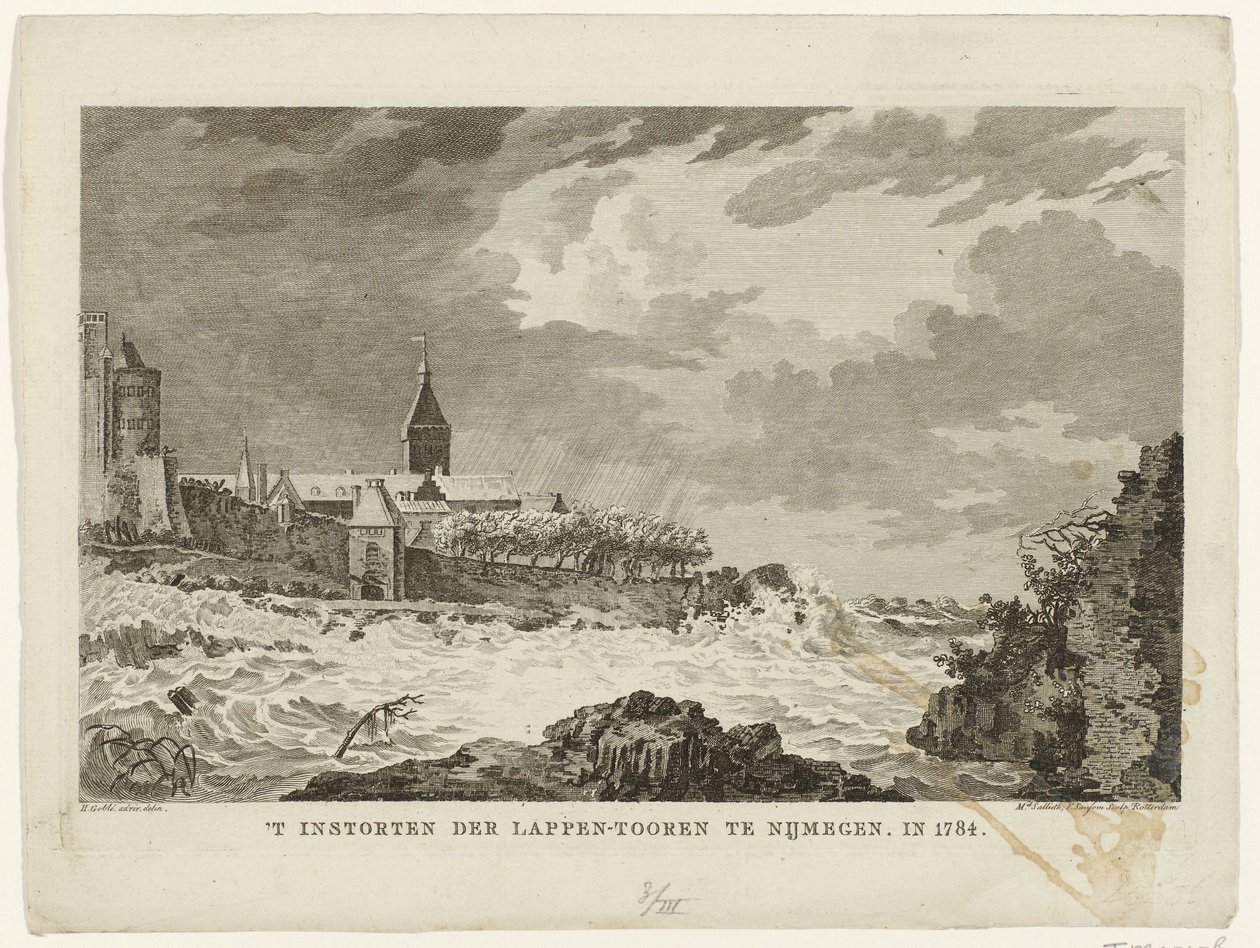 Effondrement de la tour Lappen à Nimègue, 1784 - Mathias de Sallieth
