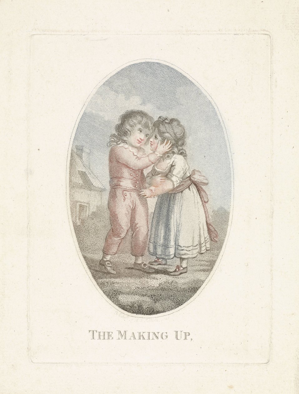 Petit garçon embrassant une fille - Mathias de Sallieth