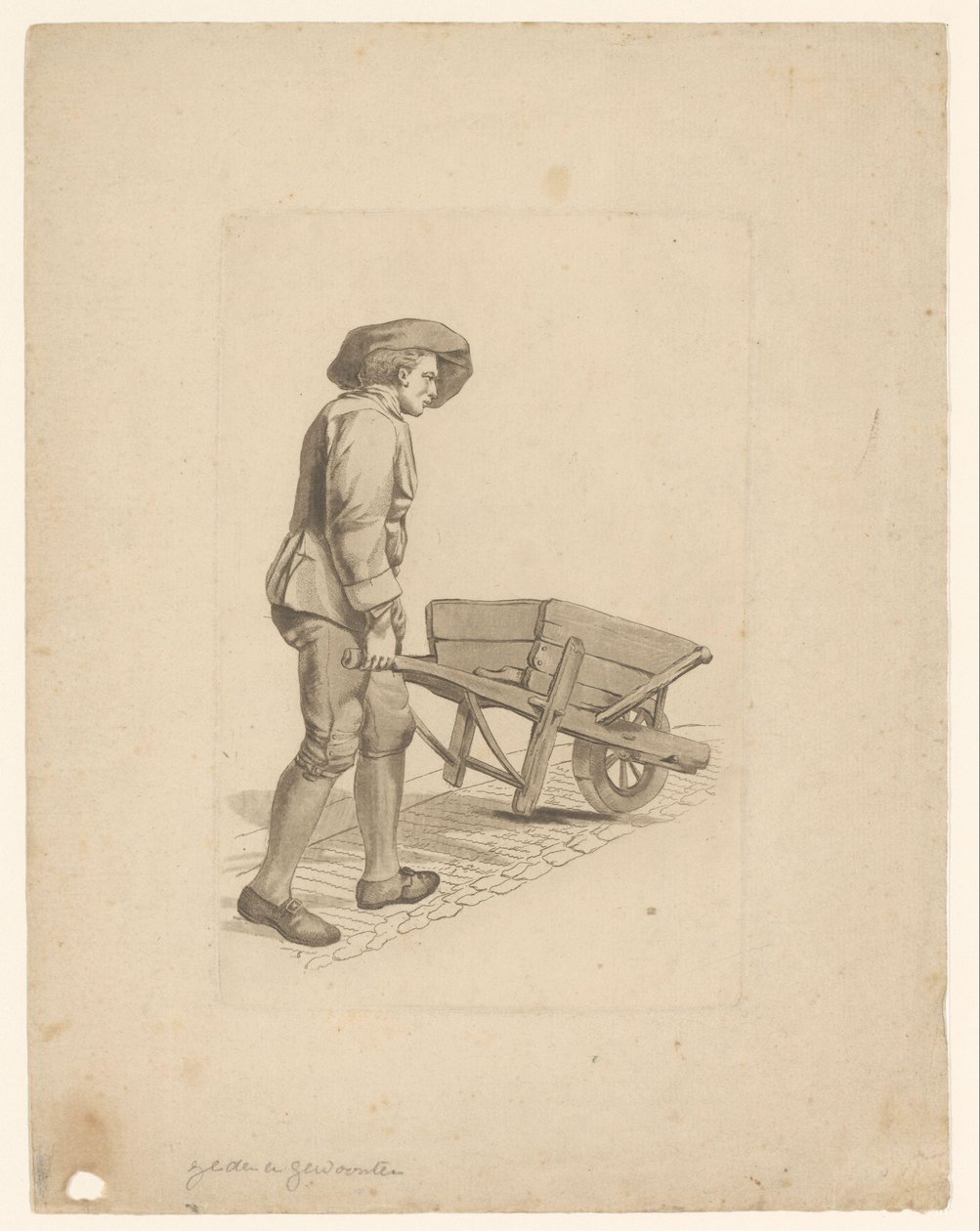 Homme avec brouette - Mathias de Sallieth