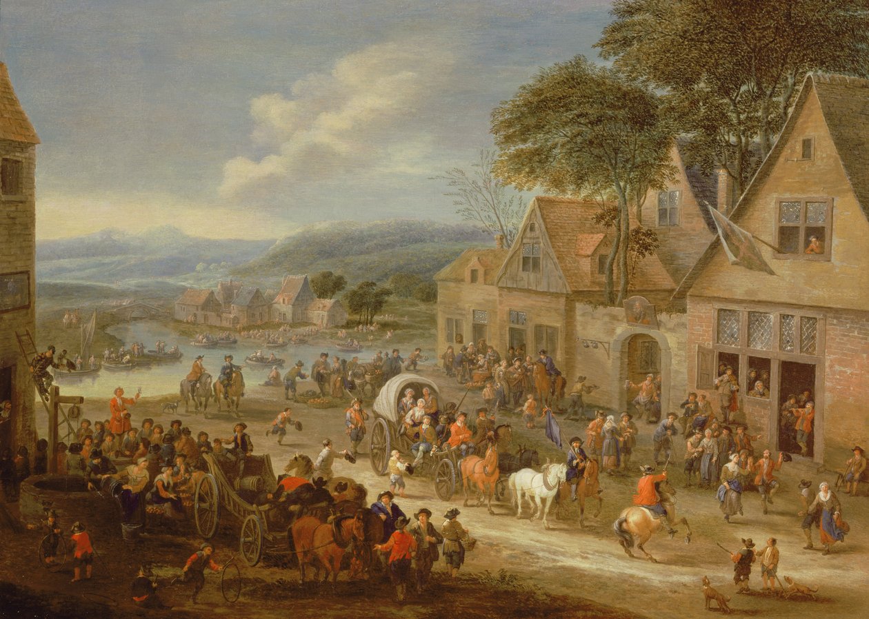 Une foire de village - Mathys Schoevaerdts