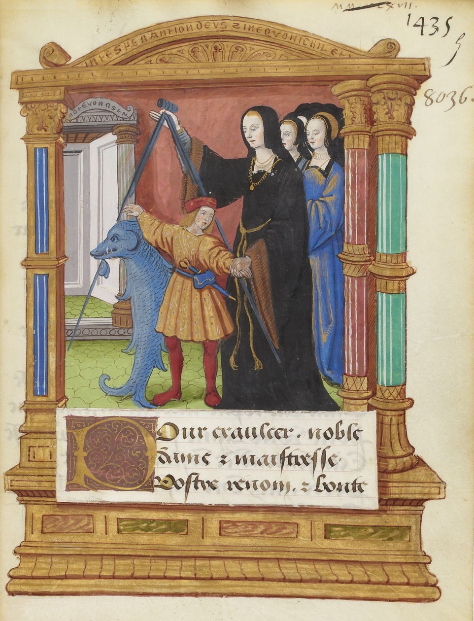 BNF Fr2285 f5r - Le compas du dauphin - Maitre de Philippe de Gueldre