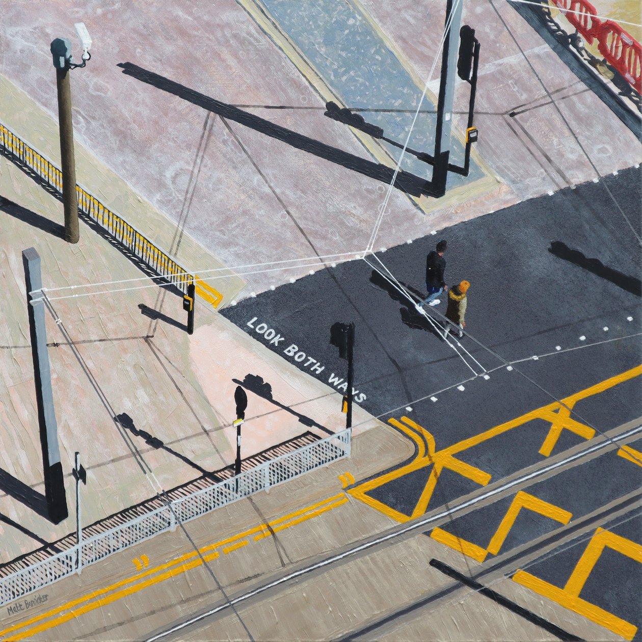 Look Both Ways, 2020 (acrylique sur panneau) - Matt Bannister