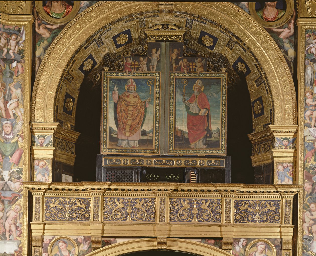 Saint Bassianus et Saint Ambroise, évêque de Milan, 1507 - Matteo Chiesa