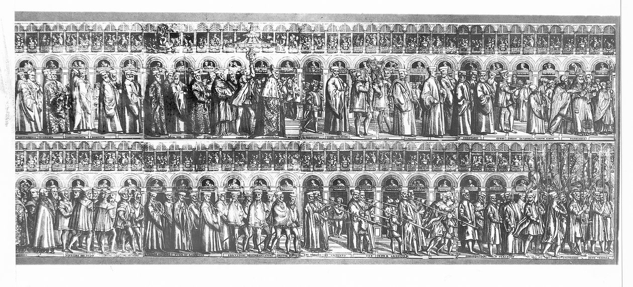 Procession du Doge et des Officiels Vénitiens, vers 1555-60 - Matteo Pagani