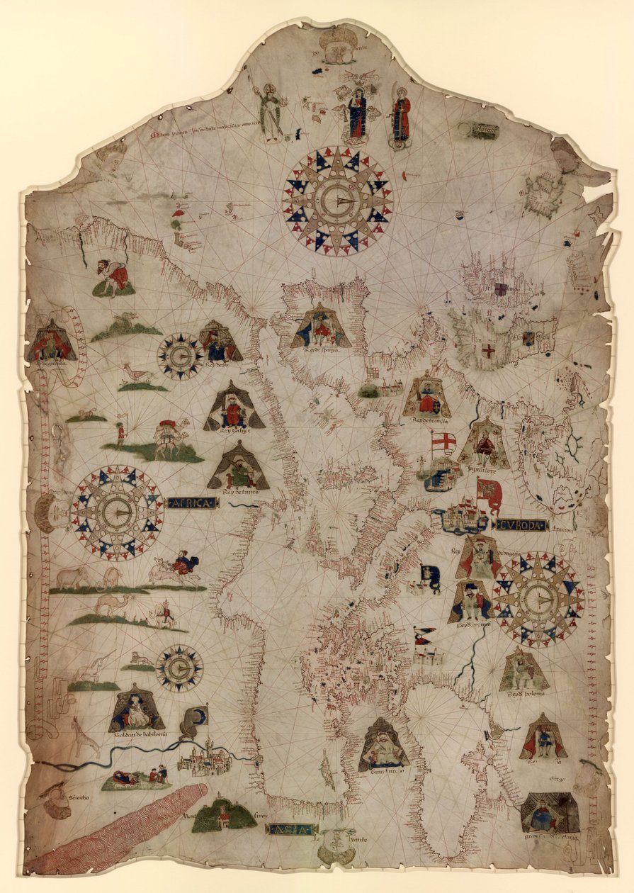Carte de la Méditerranée, de la mer Noire et des côtes de l