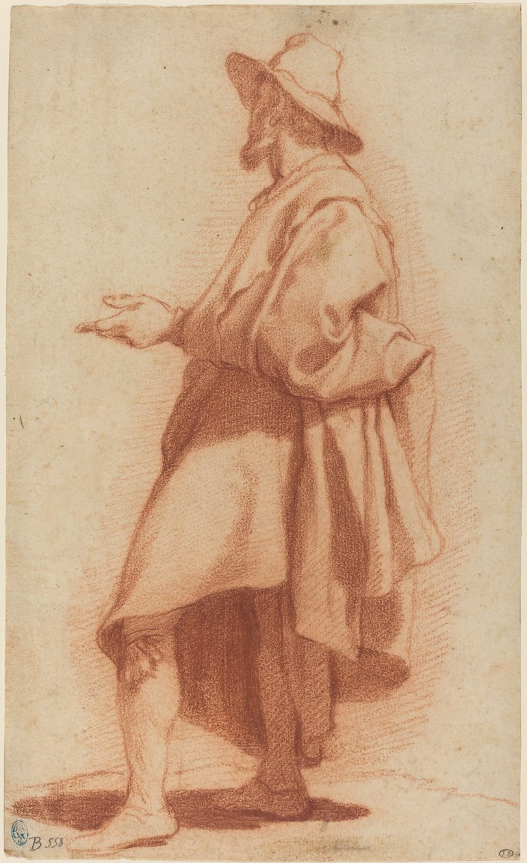 Homme Debout Portant un Manteau et un Chapeau - Matteo Rosselli