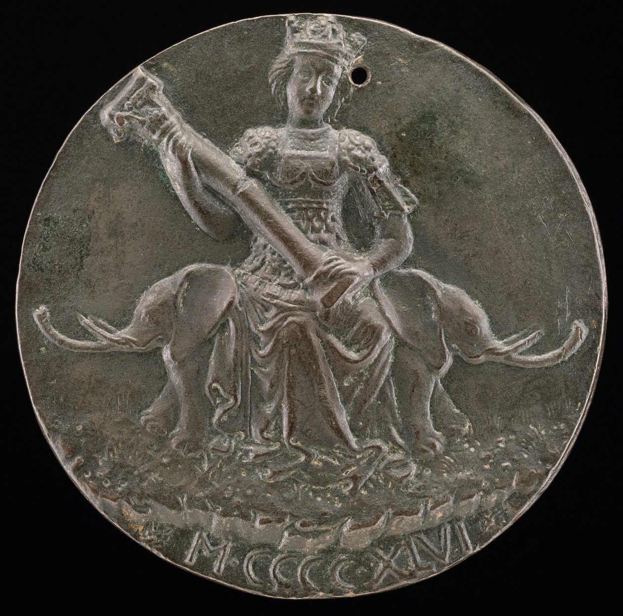 La Force tenant une colonne brisée [verso], 1446 - Matteo di Andrea de Pasti