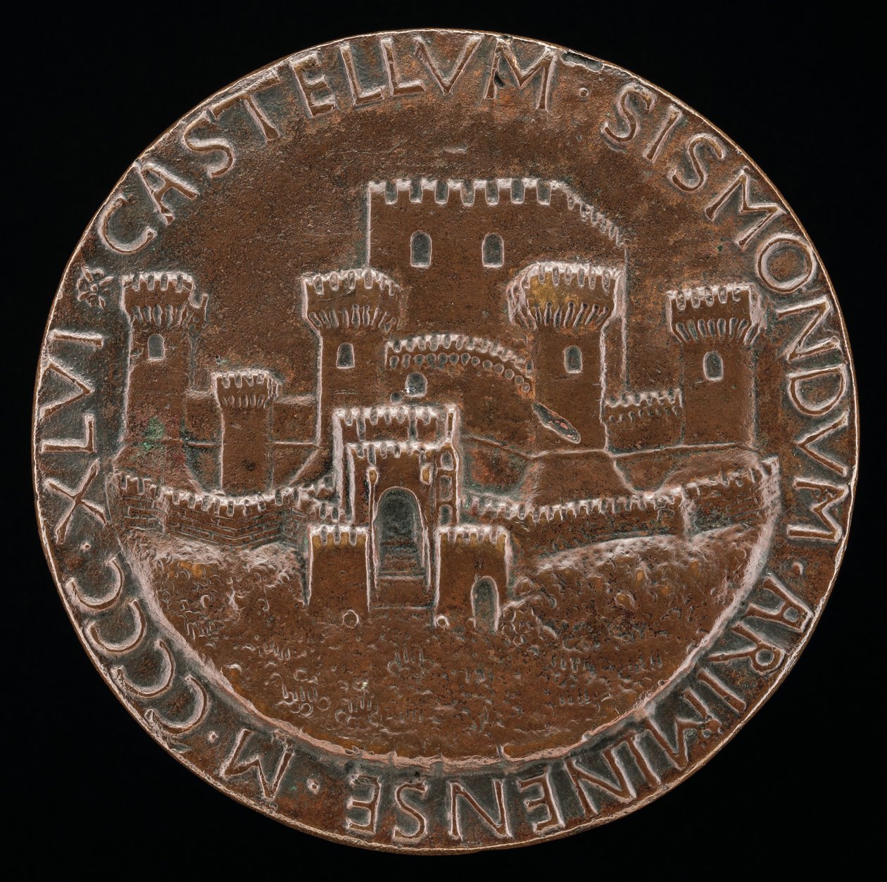 Le château de Rimini [verso], 1446 - Matteo di Andrea de Pasti