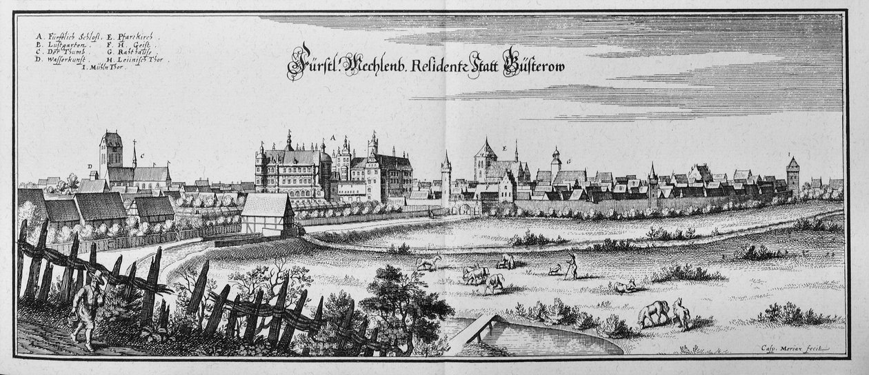 Büsterow - Matthaus Merian