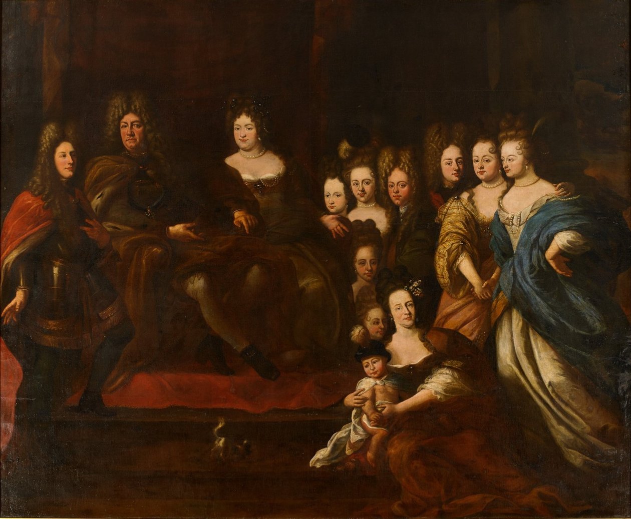 Portrait de famille du landgrave Frédéric II de Hesse-Hombourg - Matthaus Merian