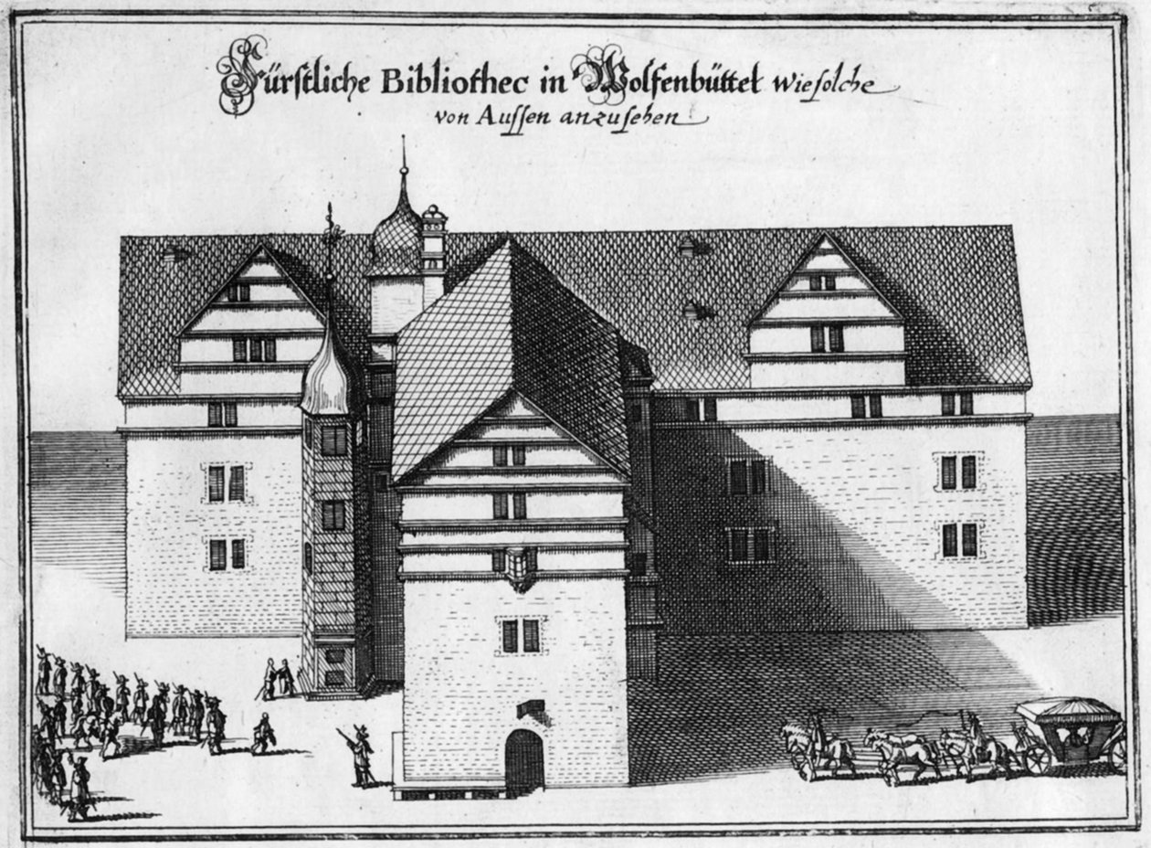 Bibliothèque Herzog August à Wolfenbüttel, entre 1655 et 1660 - Matthaus the Elder Merian