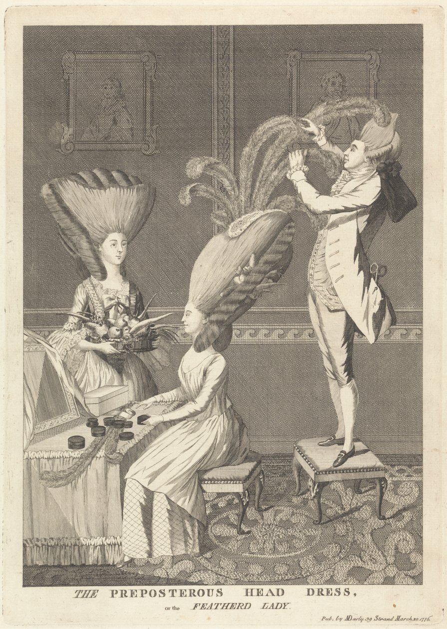 La Coiffure Absurde, ou la Dame à Plumes - Matthew Darly