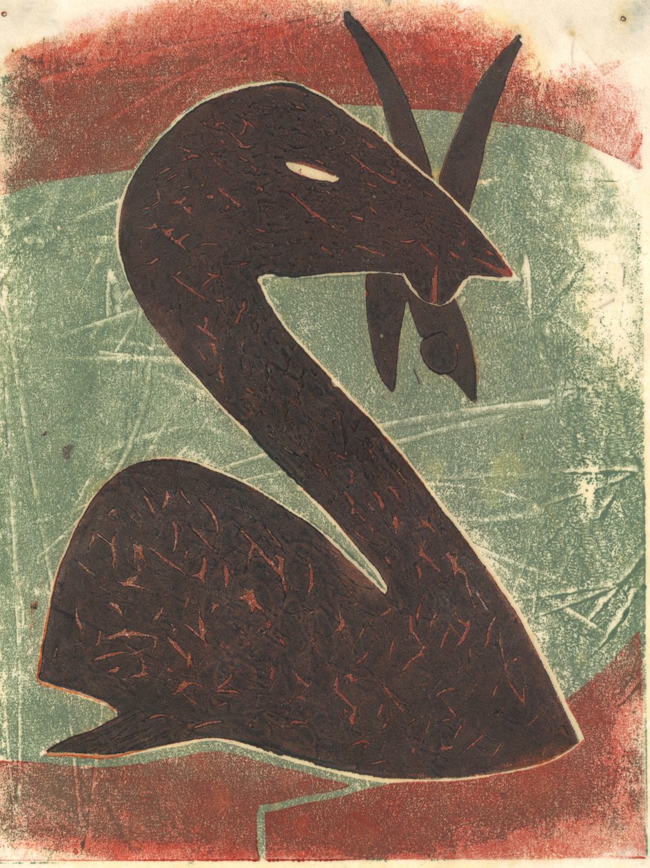 Cygne, 2013 (linocut) - Matthew Hilton