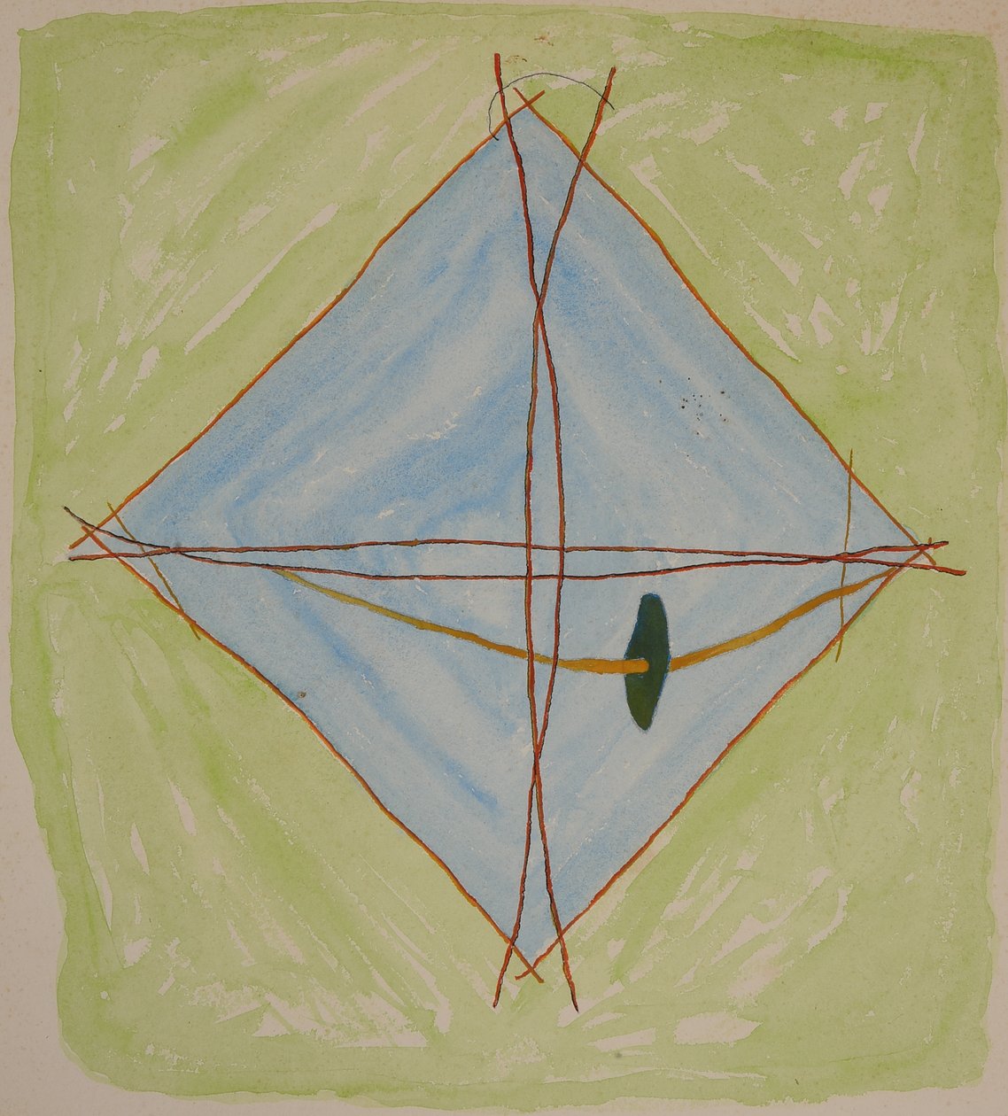 carte bâton 6, 2014 (crayon aquarelle) - Matthew Hilton