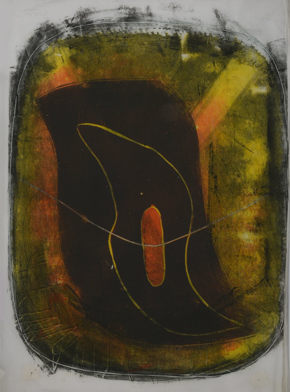 tabla deux, 2020 (linocut) - Matthew Hilton