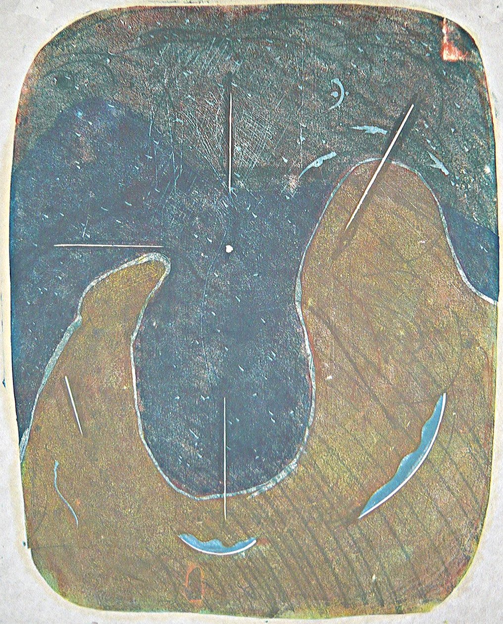 tabla one, 2012 (linoprint) - Matthew Hilton